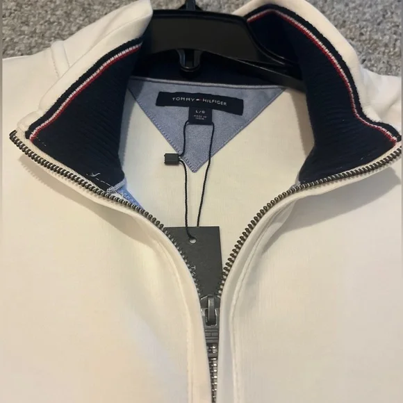 Rare Vintage Tommy Hilfigure Quart Zip Sweater with Embroidered Logo